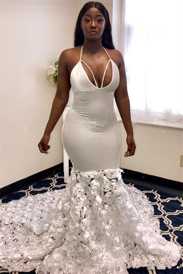 white graduation dress plus size