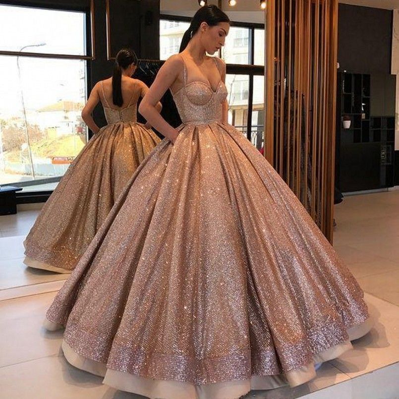 rose gold xv dress