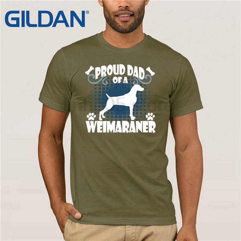 Tee Shirt Mens Shirt In Prink My Blood Type is Weimaraner Shirt