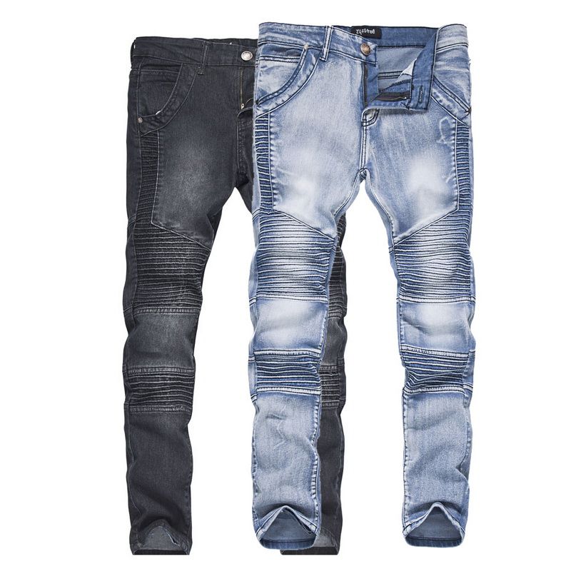 Puimentiua Mens Ripped Biker Jeans Men 