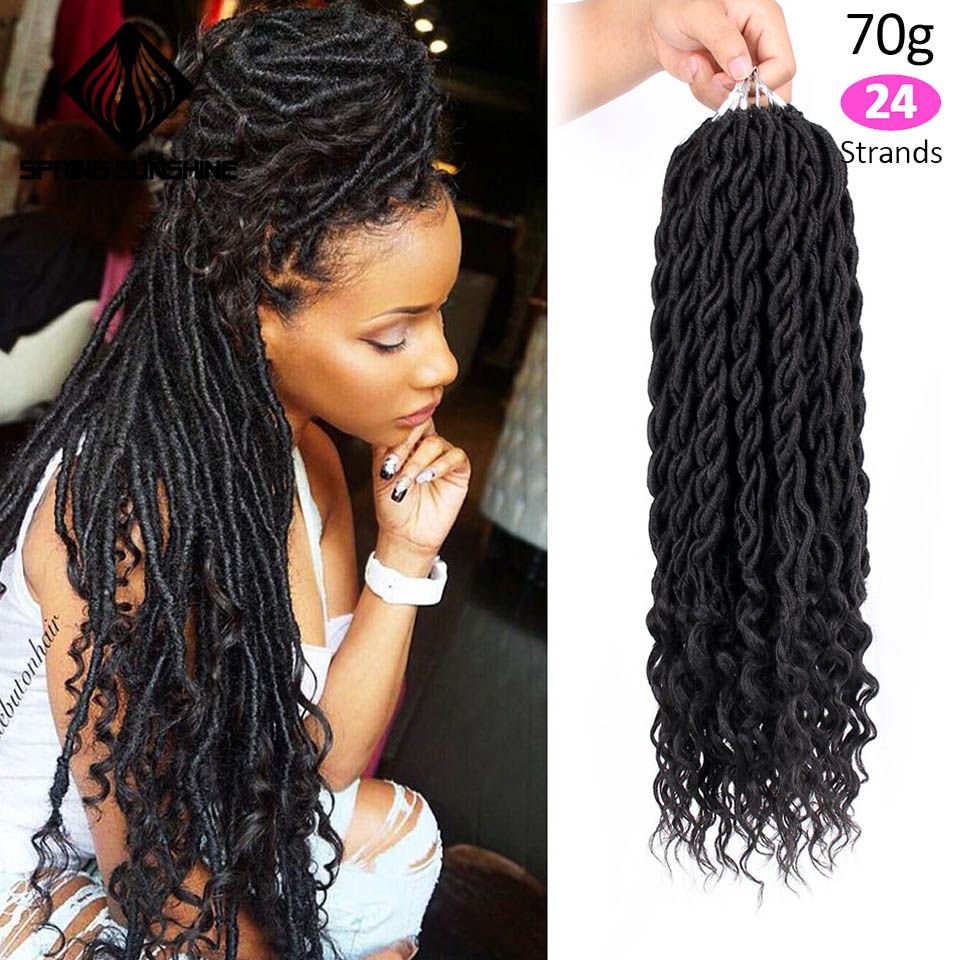 Großhandel Göttin Locs Crochet Haar Wavy Curly Faux Locs / Crochet  Geflechte Synthetische Haar Verlängerungen Dreadlocks Crochet Locs  Flechthaar Von ...