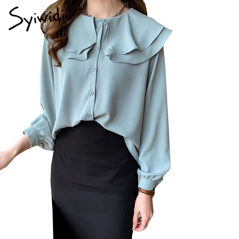 white chiffon blouse plus size