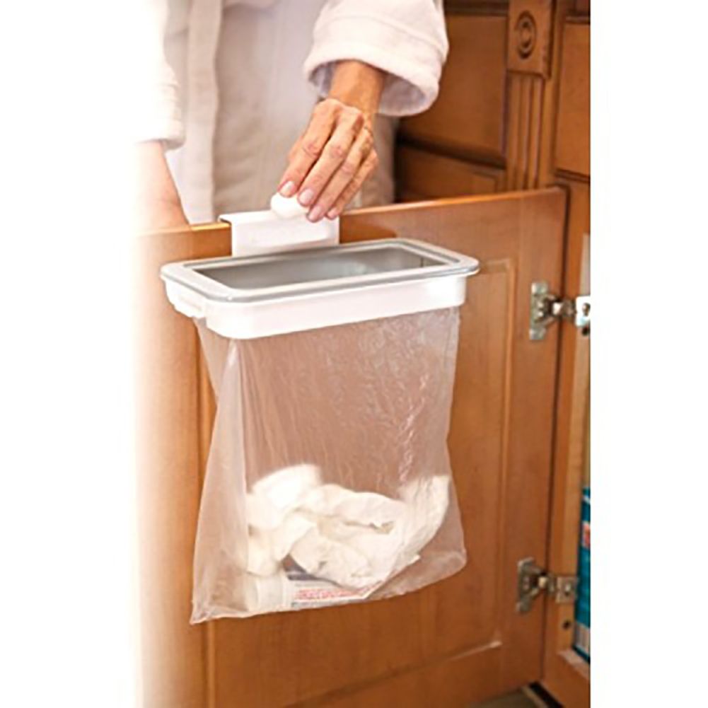 2020 Cupboard Basket Hanging Trash Can Waste Bin Garbage Rack