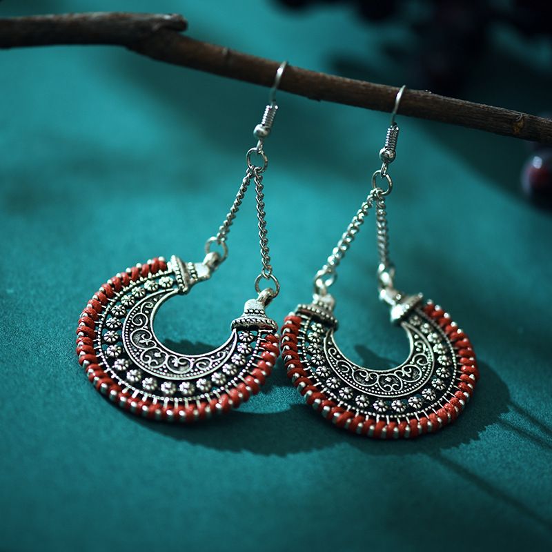 Pendientes Huecos Pendientes Femeninos Pendientes De Abanico 