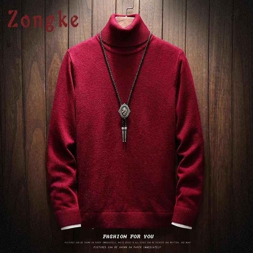 red mens turtleneck sweater