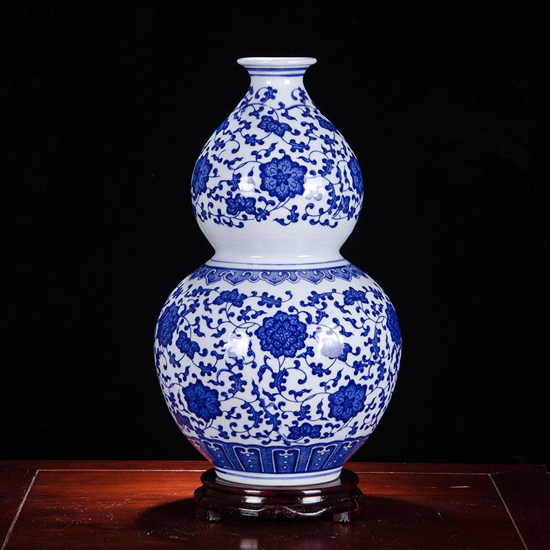 Jingdezhen Ceramic Vase Flower Arrange Blue And White Porcelain