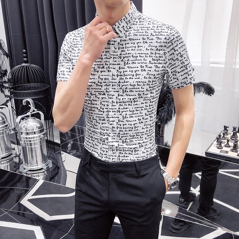 pipigo Men Short Sleeve Striped Casual Button Down Shirts pipigo Men Short Sleeve Striped Casual Button Down Shirts