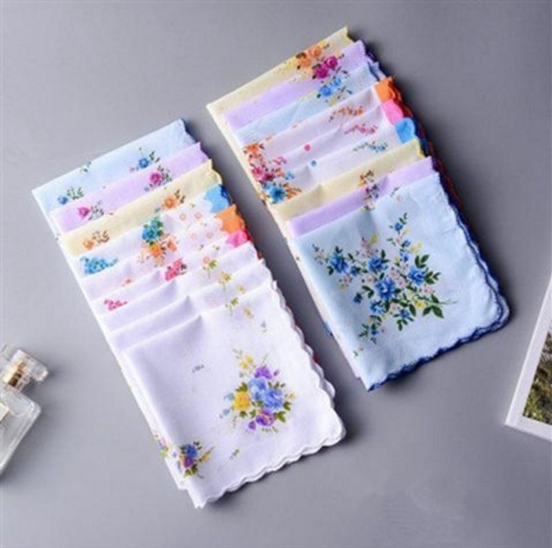 100% Algodón Pañuelo Para Mujer Diseño De Flores 100% Algodón Pañuelo Para Mujer Diseño De Flores