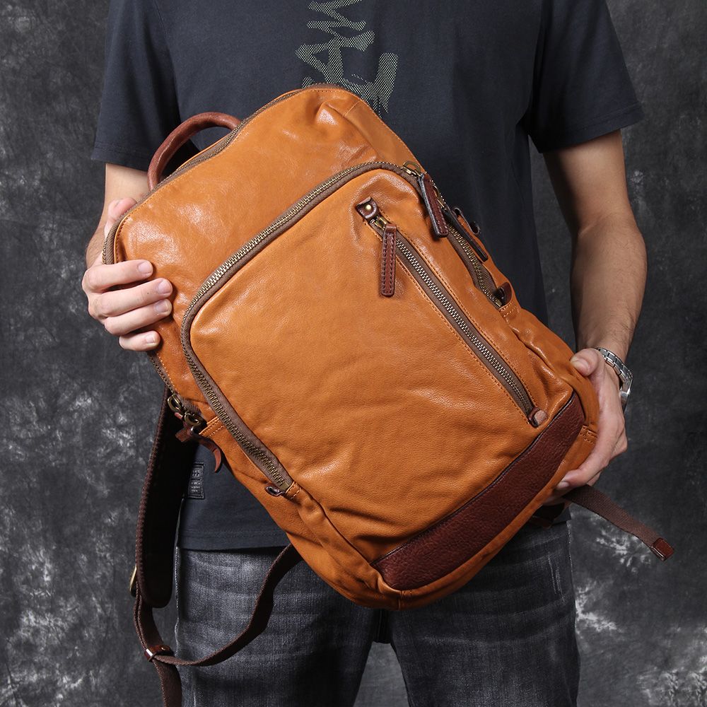 leather backpack mens style