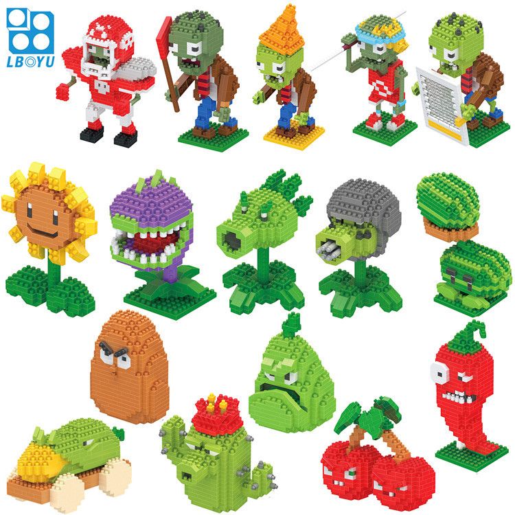 16 Sets Plants vs Zombies Building Bricks Blocks Kids Children Toys Game Gift 16 Sets Plants vs Zombies Building Bricks Blocks Kids Children Toys Game Gift