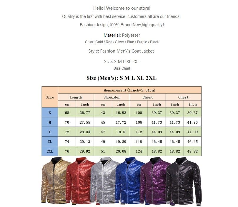 Hommes Manteaux Bling 2018 loose Sequin Veste à capuche fashion Motocycle Club Chic Hommes Manteaux Bling 2018 loose Sequin Veste à capuche fashion Motocycle Club Chic