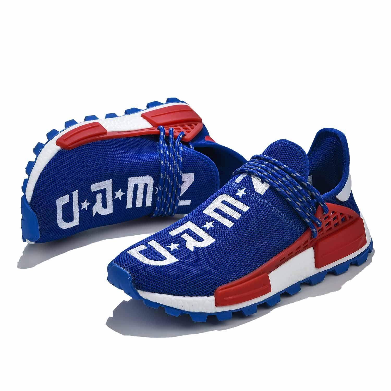 human race blue and red