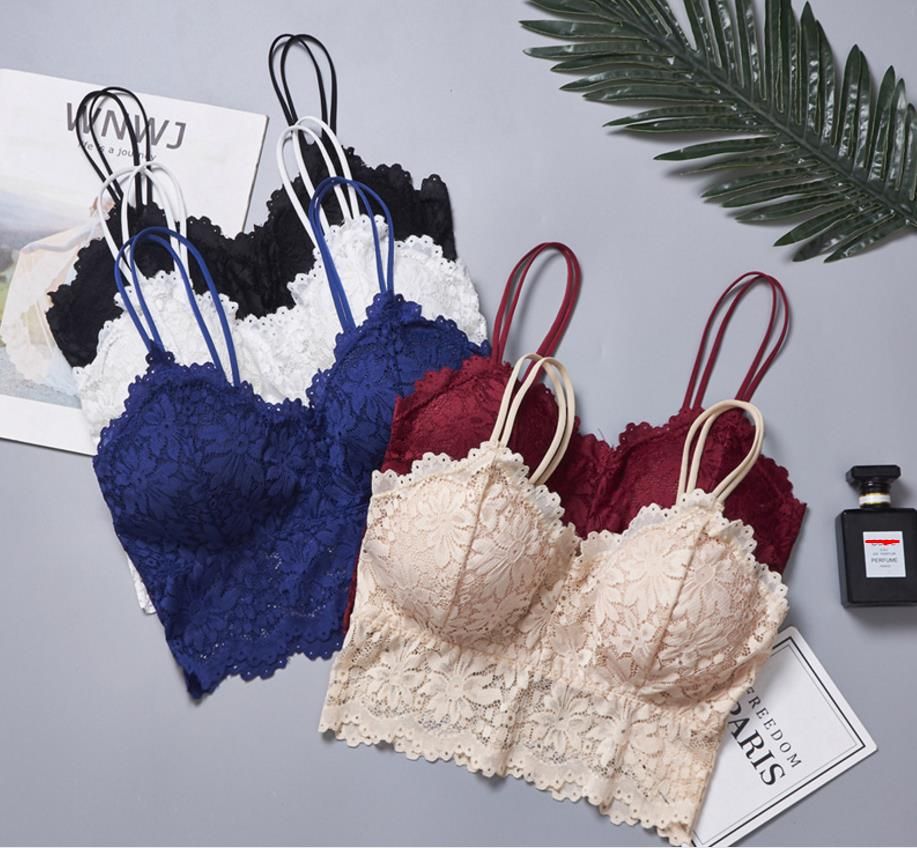 Compra 2021 Mujeres De Verano Push Up Bra Sujetador De Encaje Inalámbrico  Top Mujeres PLUS TAMAÑO BRALETTE Ropa Interior Lencería Copa Llena Barato |  Entrega Rápida Y Calidad | Es.Dhgate