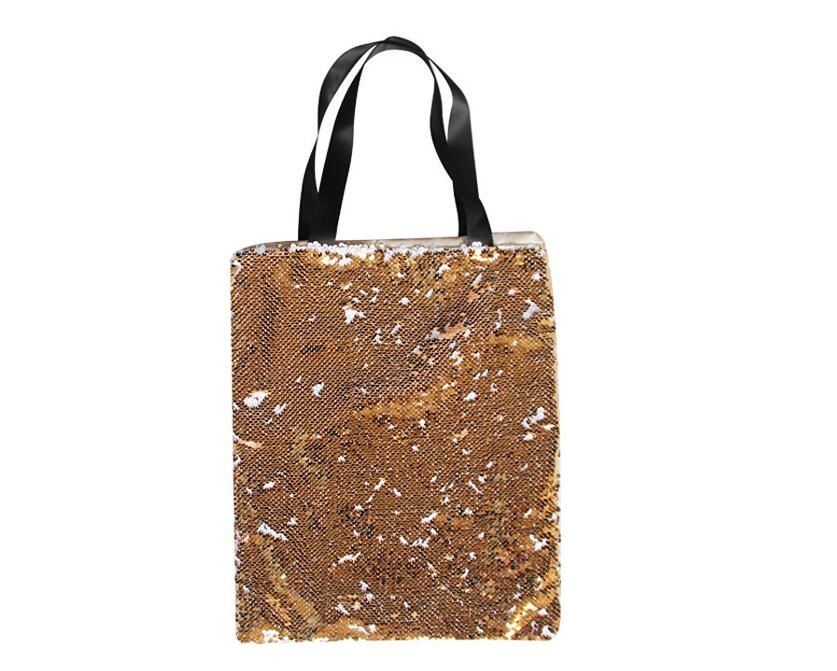40x34cm Sublimation Blank Tote Bags Sequins Storage Tote Bag Hot