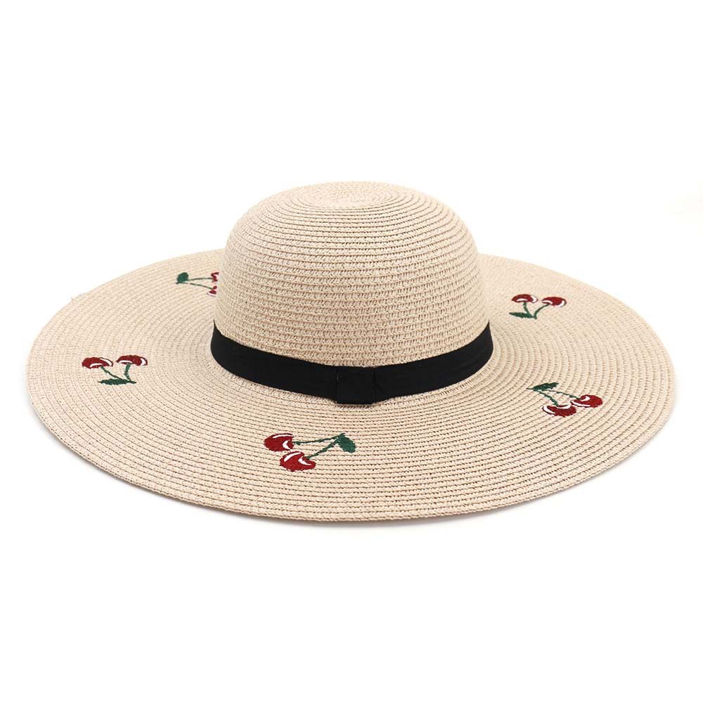 Sombrero de paja plegable flojo del sombrero del sol de las señoras Sombrero de paja plegable flojo del sombrero del sol de las señoras