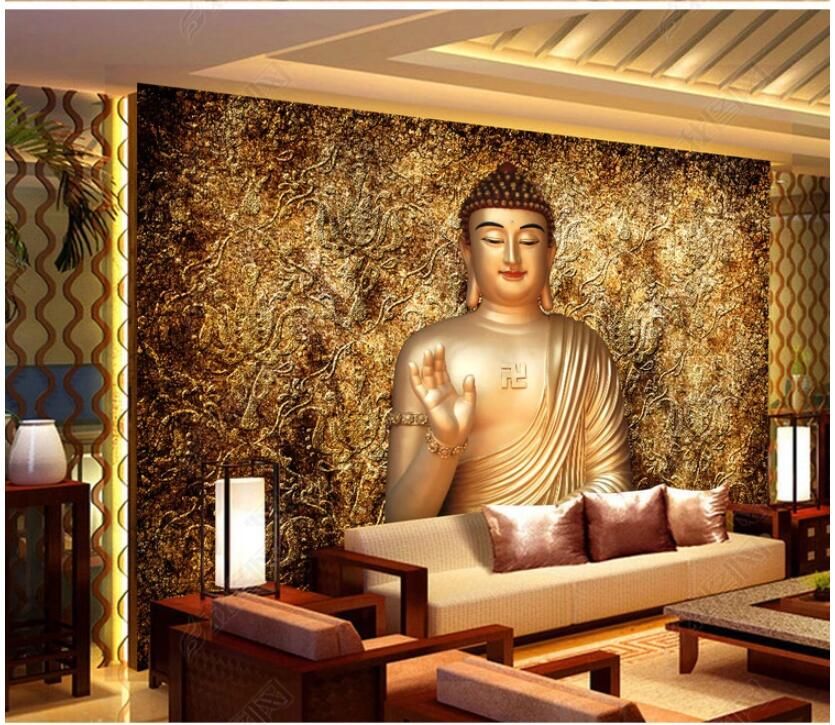 WDBH 3d wallpaper custom photo Shakyamuni Golden Body Buddhism background living room Home decor 3d wall WDBH 3d wallpaper custom photo Shakyamuni Golden Body Buddhism background living room Home decor 3d wall