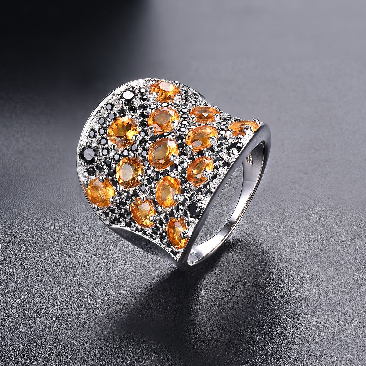 2020 Wholesale Wedding Ring For Women Gemstone Citrine Spinel