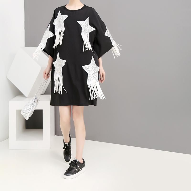 ladies black midi dress