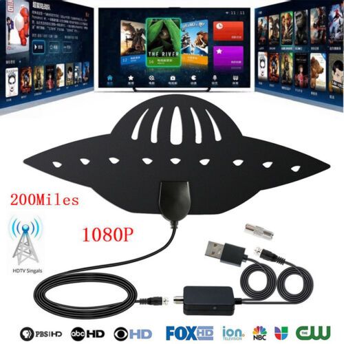 Indoor Antenna TV Digital HD Skywire HDTV 1080p Sky Link Cable US 200 Mile Range