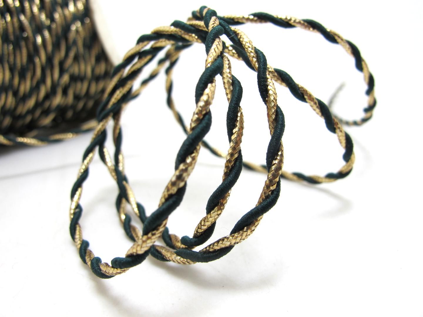 5 Yards 3mm Green And Gold Rope String Cord Rope Decorative
