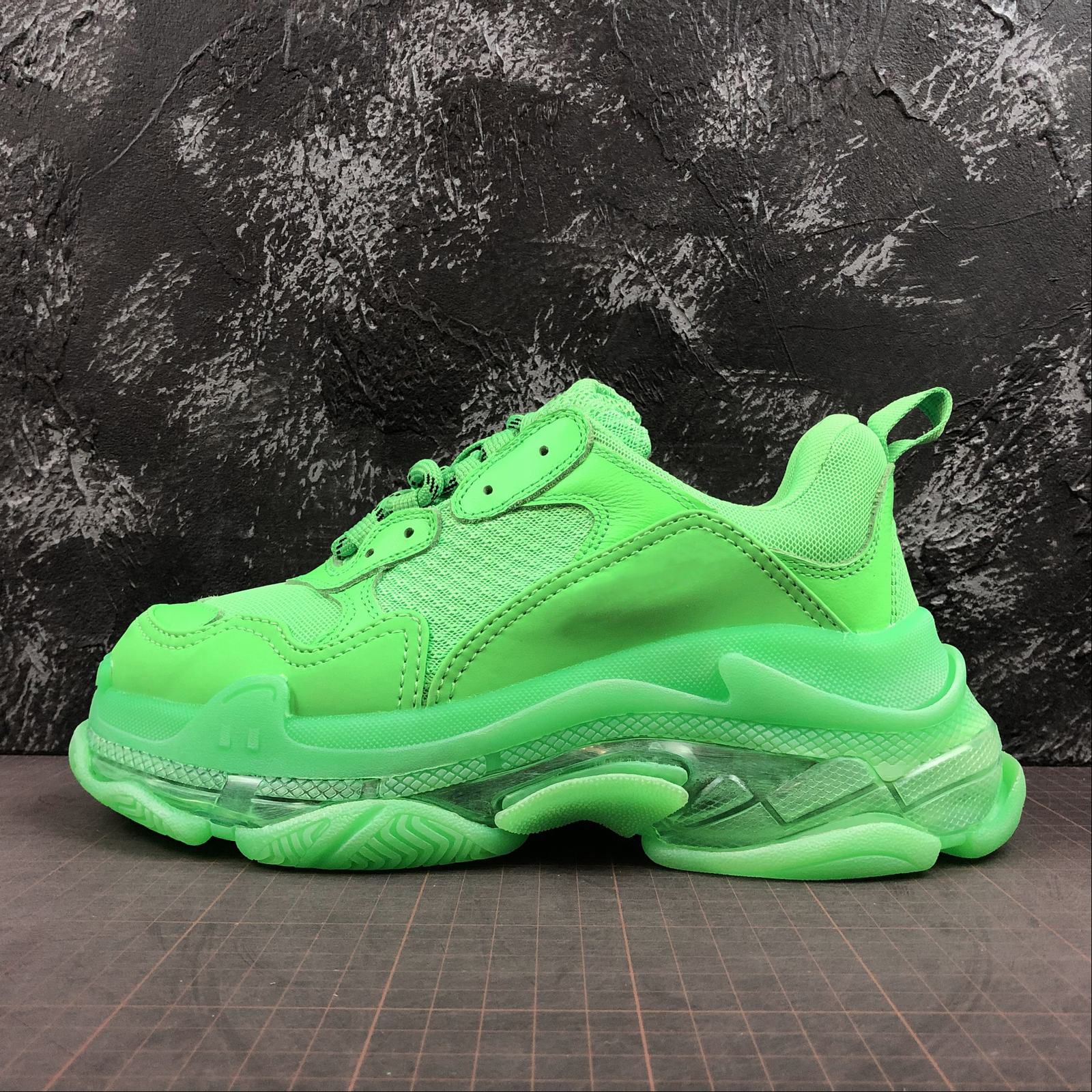 Balenciaga Triple S Yellow Green On Feet The Art of Mike