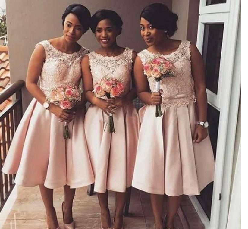 Blush Pink Short Bridesmaid Dresses A ...