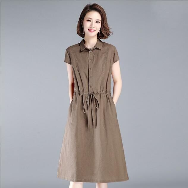 Korean linen dress Clearance