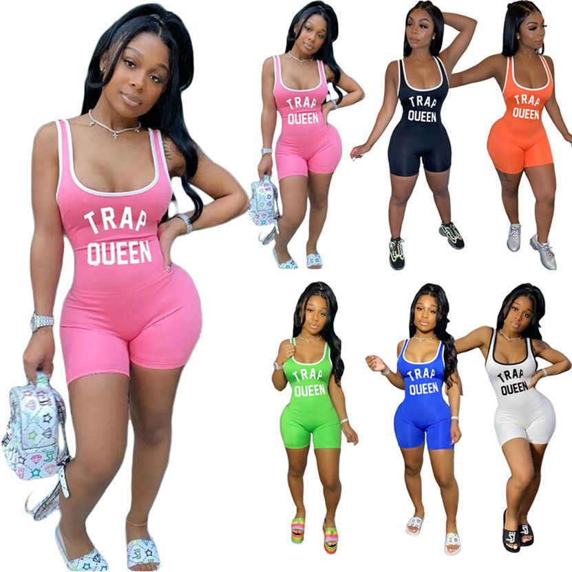 Summer Women Tank Top Shorts Jumpsuits 