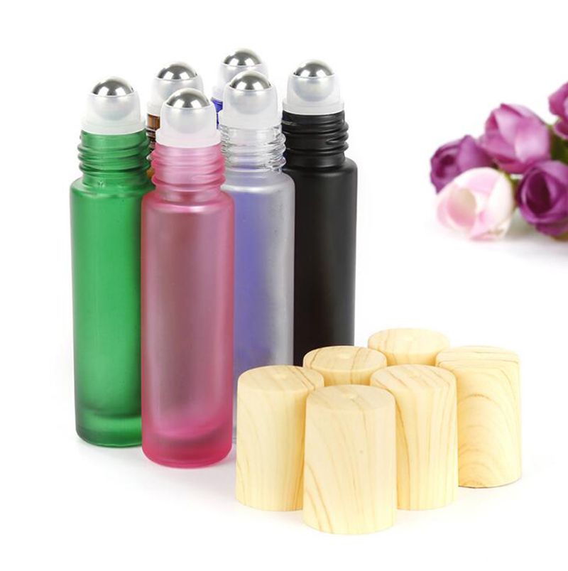 Frosted 10ml Glass Roller Bottles Empty Fragrance Perfume Essential Oil