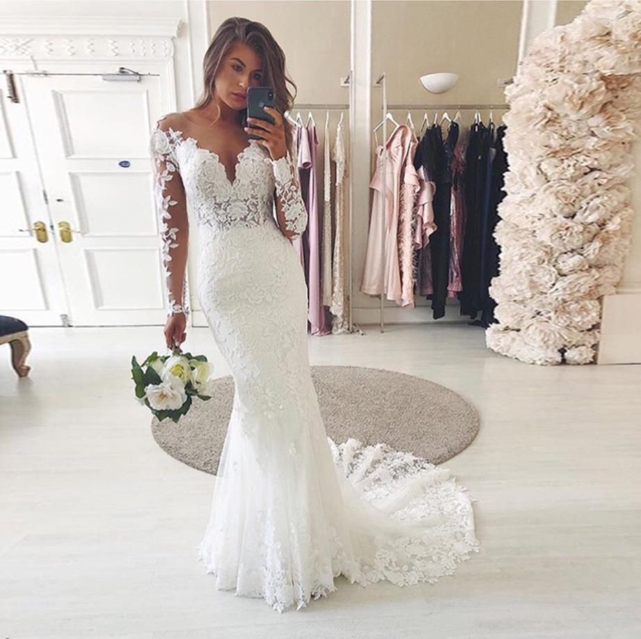 lace wedding dress tight