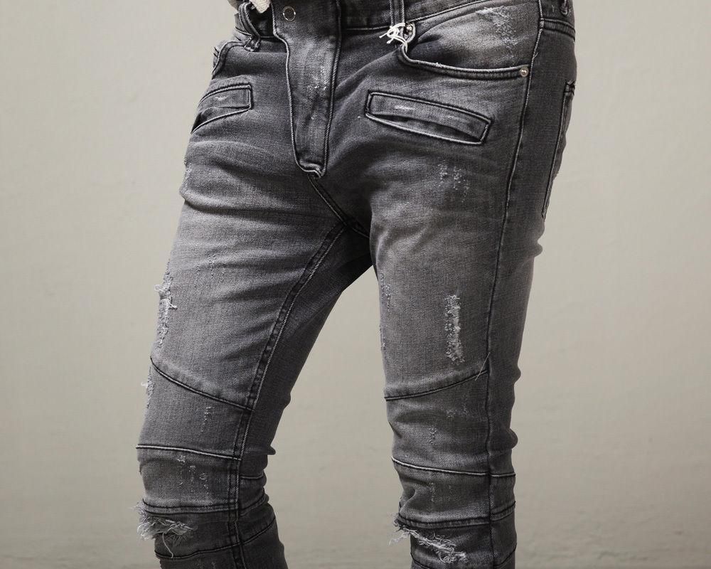 grey jeans mens distressed