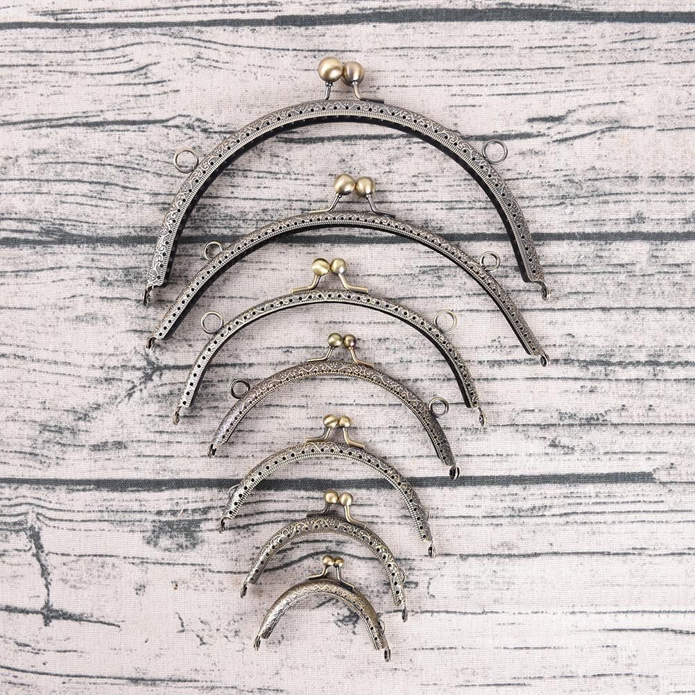 1PC 20cm Antique Brass Metal Purse Frame Ring Clasp Handle For Bag Craft Bag Making Sew
