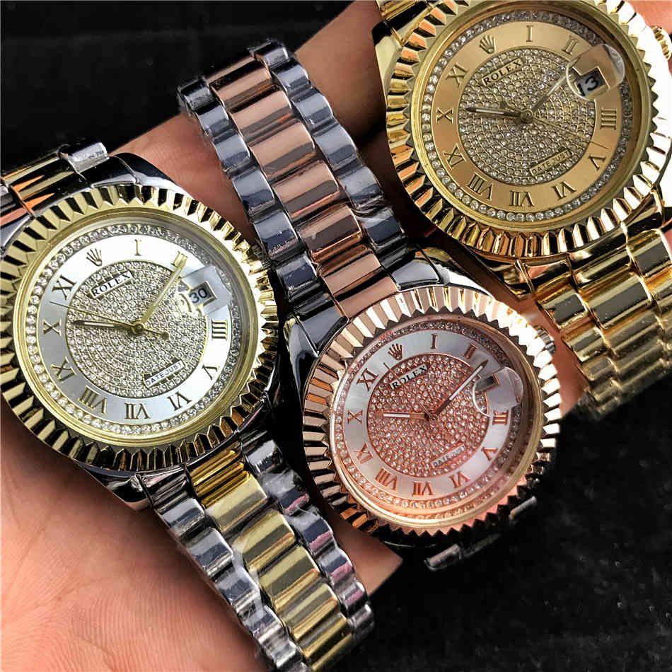 2020 Brand Top Luxury Watch Men Calendar Black Bay Designer Diamond Watches Wholesale High Quality Women Dress Rose Gold Clock Reloj Mujer Gold Watch Cool Watches From Cklsn 17 73 Dhgate Com