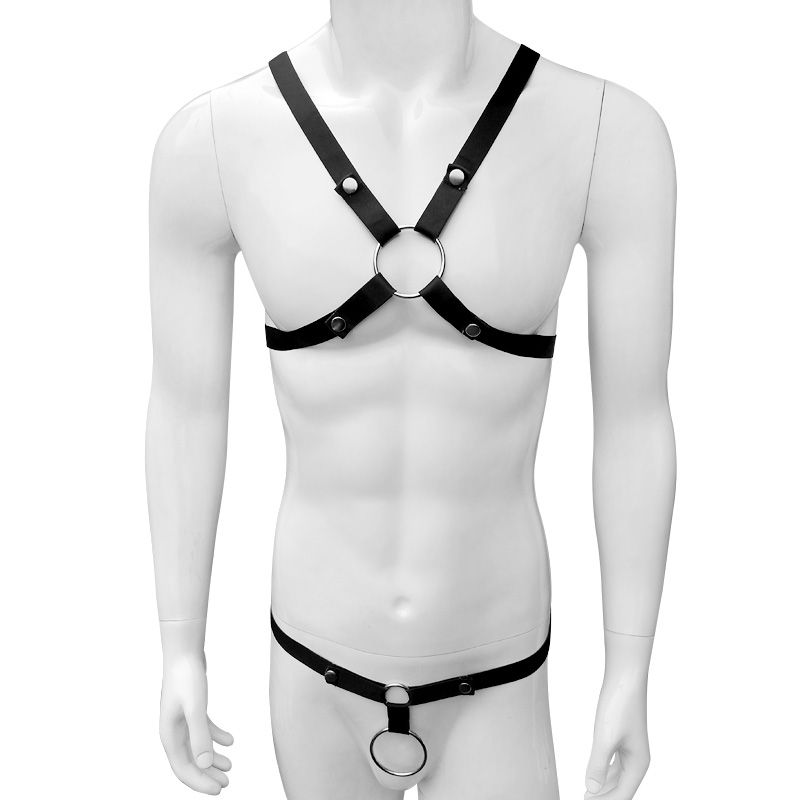 Conjunto de tangas con arnés para hombre lencería con correas para .. Conjunto de tangas con arnés para hombre lencería con correas para ..