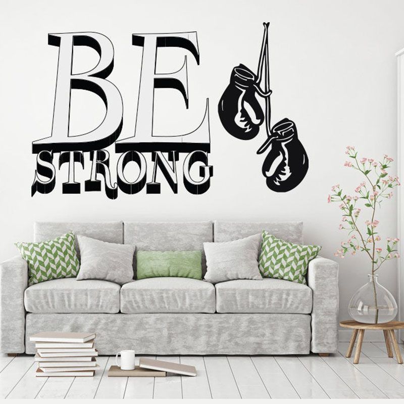 Boxing Wall Decal Vinyl Sticker Bedroom Gloves Sport Fight - Living Room Bedroom Competition Boxing Wall Decal Vinyl Sticker Bedroom Gloves Sport Fight - Living Room Bedroom Competition