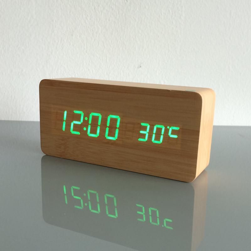 Best High End Clocks,Thermometer Alarm Clock LED Digital Voice Table