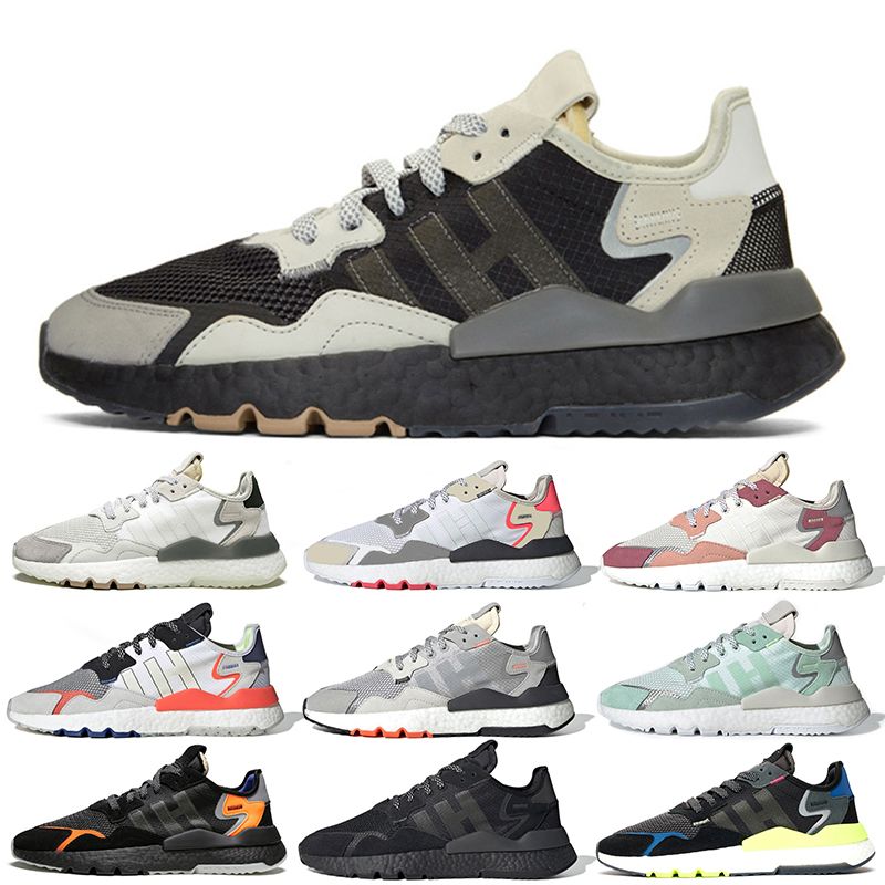 Transformador Ataque de nervios Reina Adidas Nite Jogger Shoes Core Black Jet Jet Set London New York París White  Trace Pink