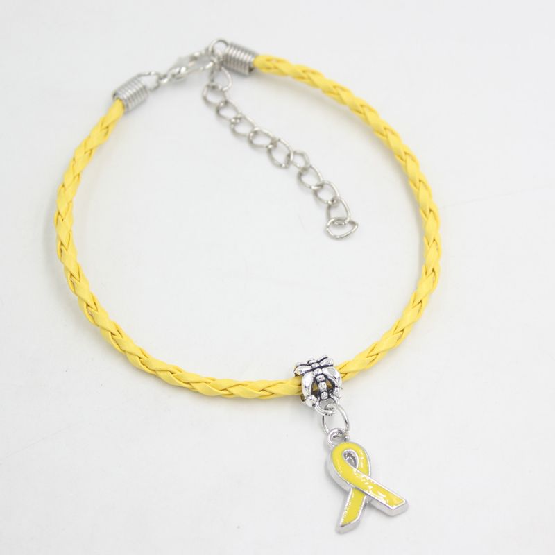 New Arrival Wholesale Endometriosis Bracelet Yellow Ribbon Charm Bracelet Endometriosis Awareness Jewelry For Cancer Center Foundation Gifts From Jenniferboutique 0 77 Dhgate Com