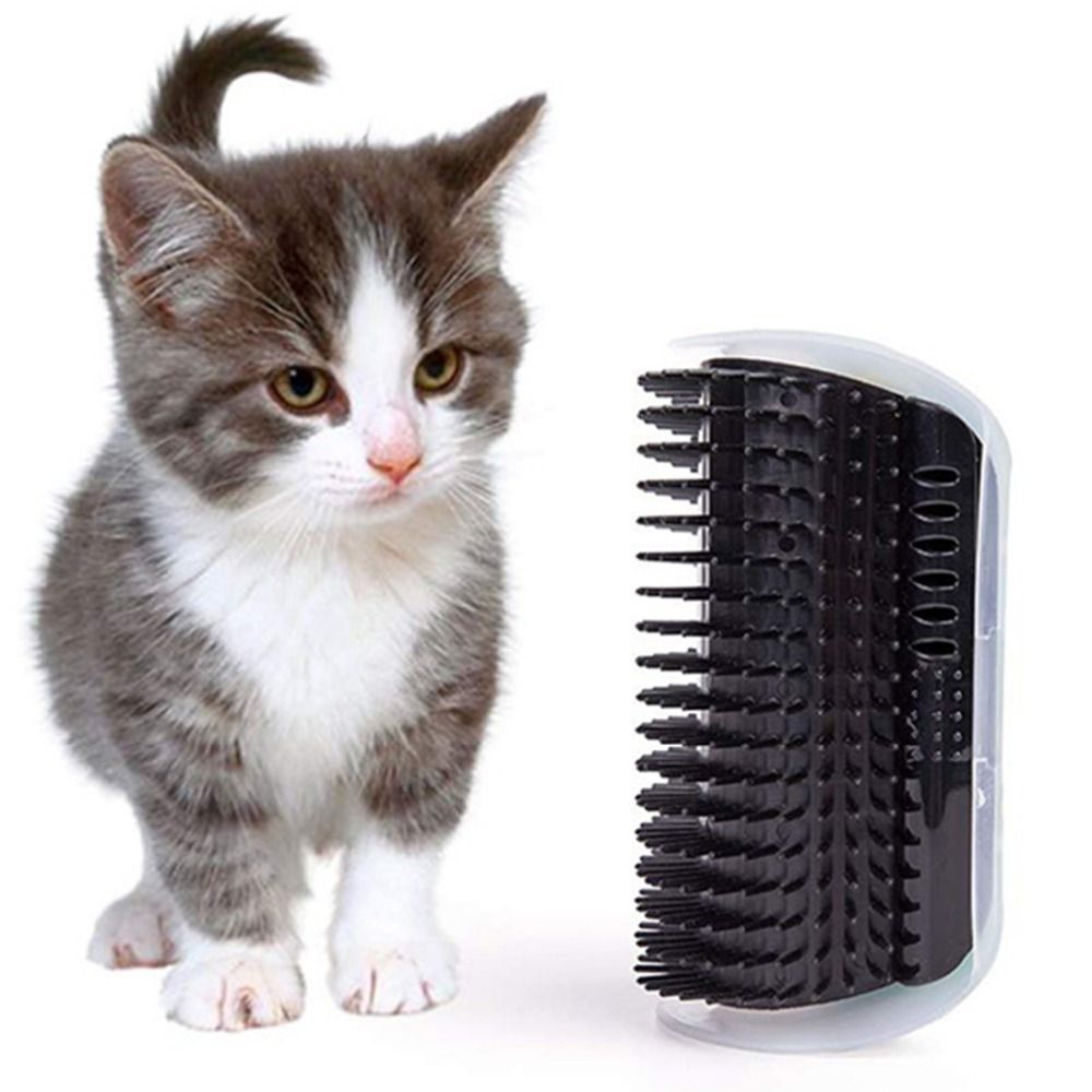 cat comb corner mounted brush