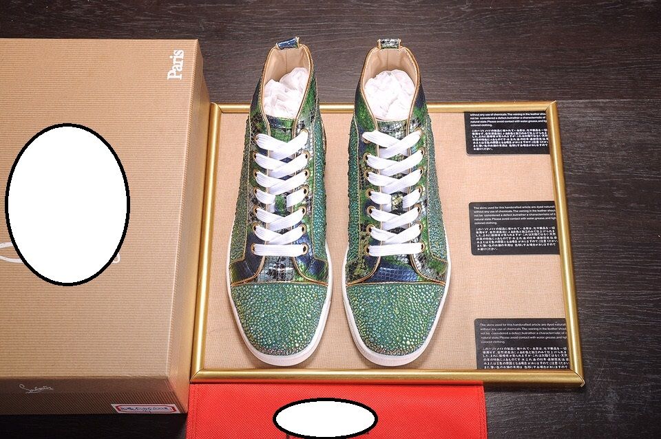 red bottom studded sneakers