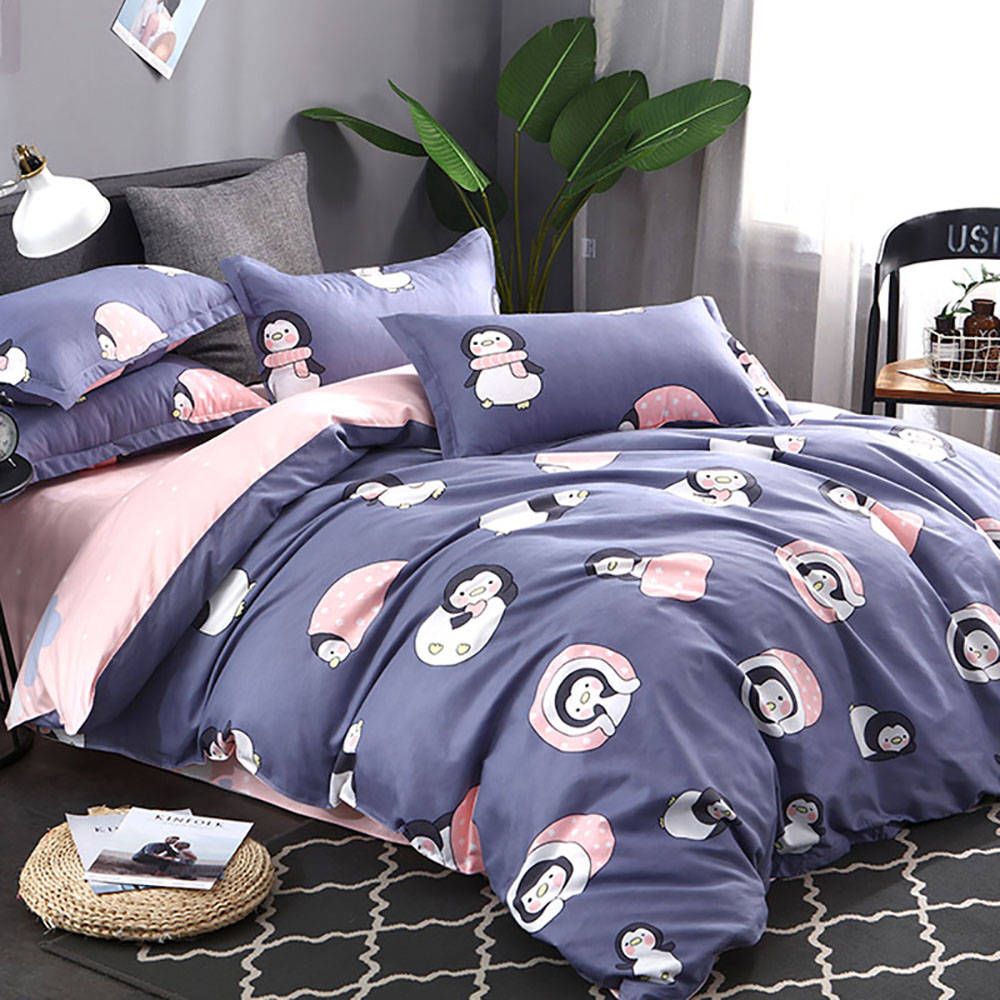 Baby Penguin Bedding Set King Size Cute Classic Duvet Cover