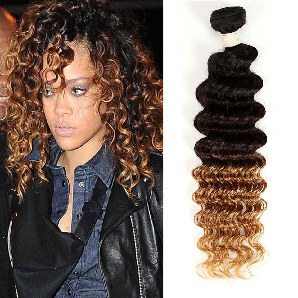 Malaysian Hair Weave Bundles Three Tone Ombre Malaysian Hair
