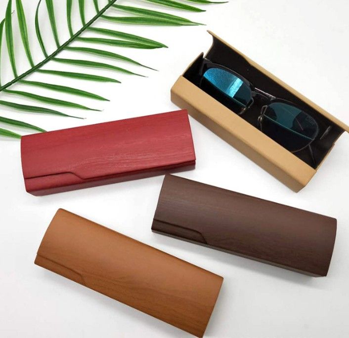 2020 Wood Grain Pu Glasses Case Creative Fashion Sunglasses