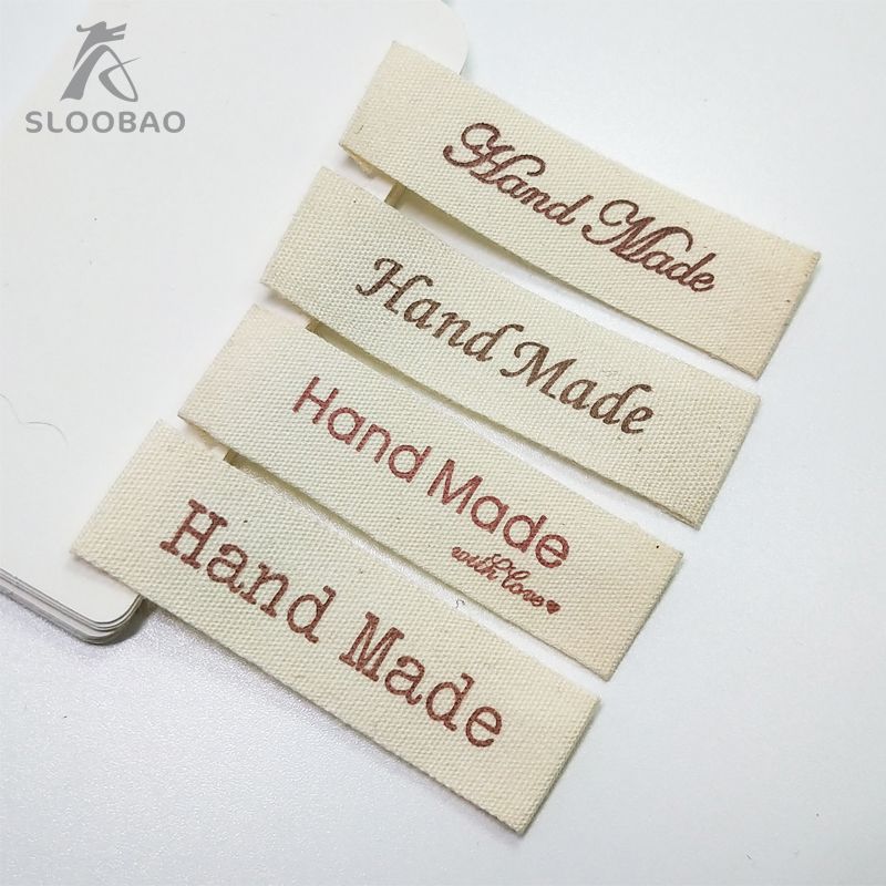 Envío gratis algodón DIY manual etiquetas marca hecha a mano impresa etiquetas etiqueta