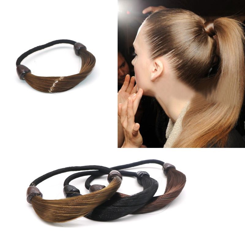 New Girls Rubber Bands Wig Elastic Hair Bands Scrunchies Ponytail Holder  Women Female Hairbands Ties Gum