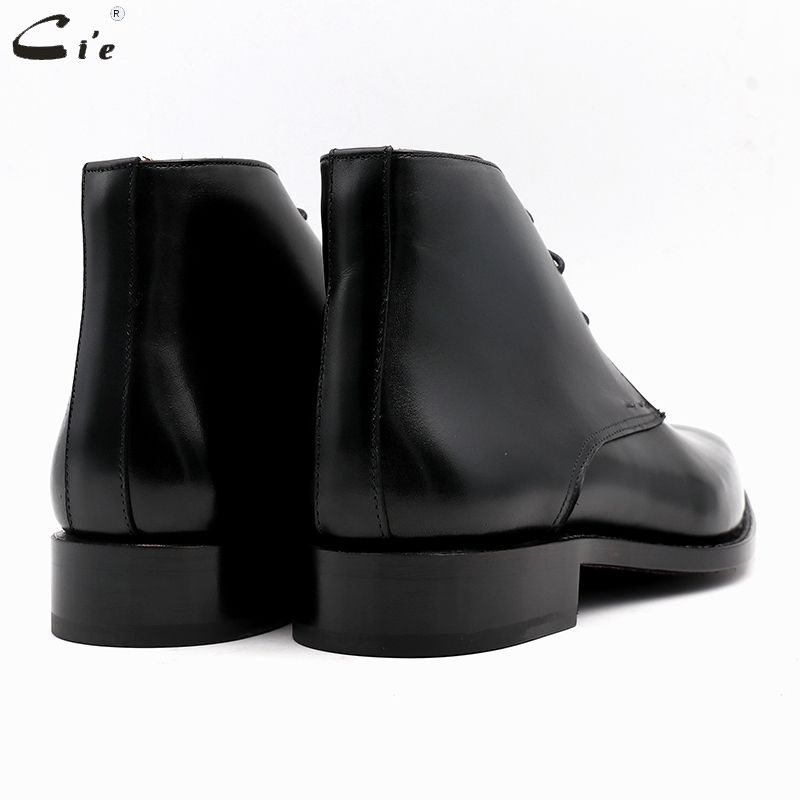 plain black leather boots