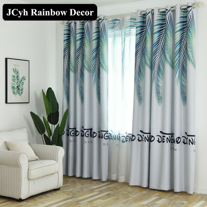 2021 modern blue blackout curtains for