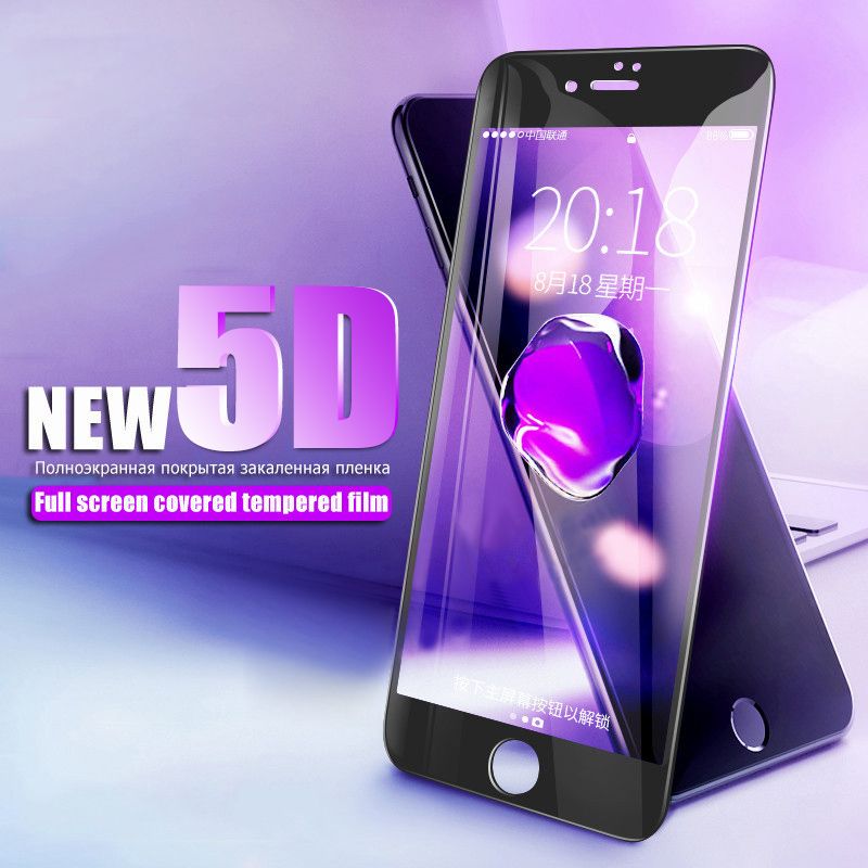 Nuevo Pantalla completa cobertura de Vidrio Templado Protección Para Iphone 8 7 6 y serie X