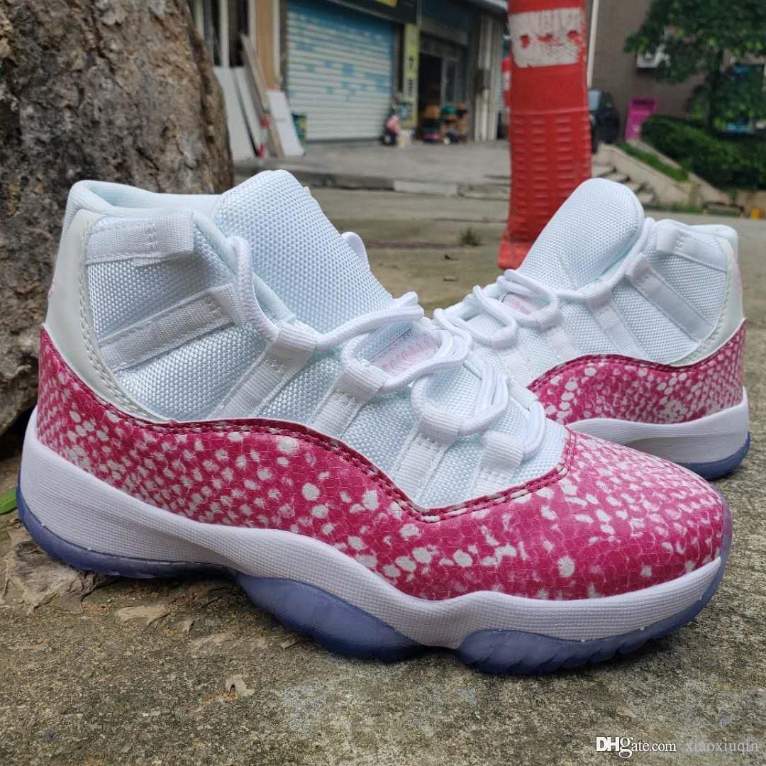 pink snakeskin 11s kids