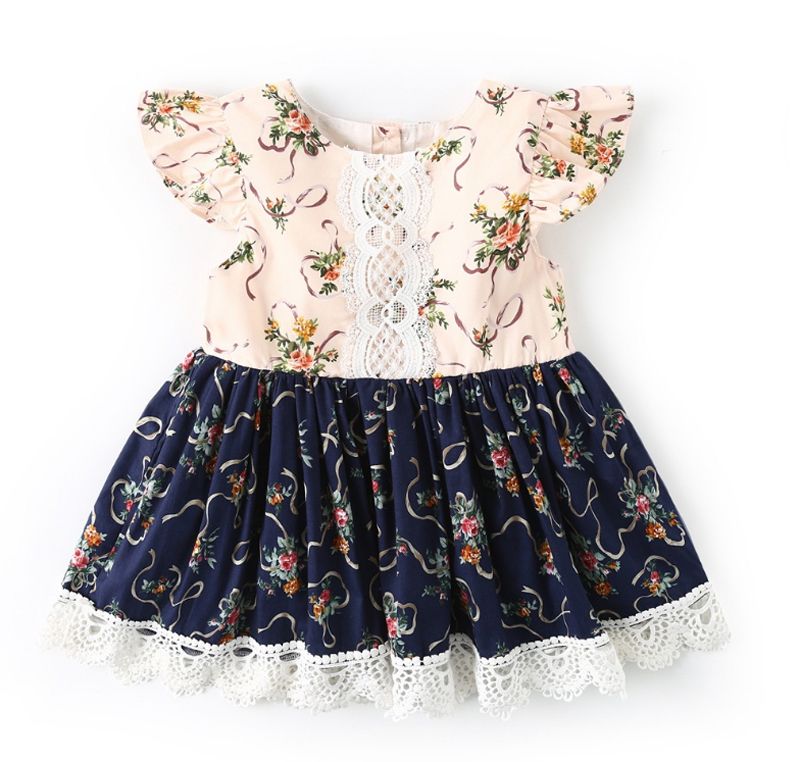 Kimocat Baby Girls Flower Printed Sleeveless Skirt Dress Summer Outfits